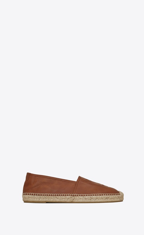 monogram espadrille in leather